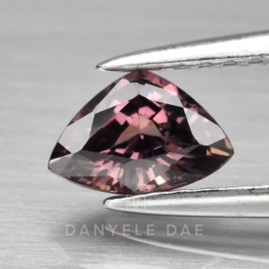 Orangy Purple  Trillion Natural Sapphire (Unheated)