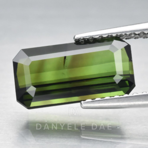 Green  Octagon Natural Tourmaline