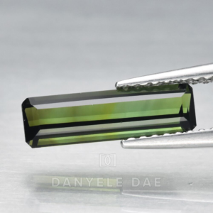 Green  Octagon Natural Tourmaline