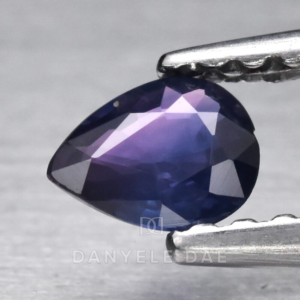 Bluish Purple  Pear Natural Sapphire