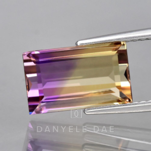 Yellow & Purple  Baguette Natural Ametrine
