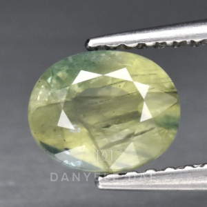 Green-Yellow  Oval Natural Sapphire
