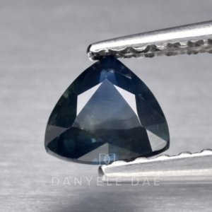 Green-Blue  Trillion Natural Sapphire