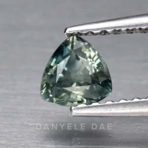 Bluish Green  Trillion Natural Sapphire