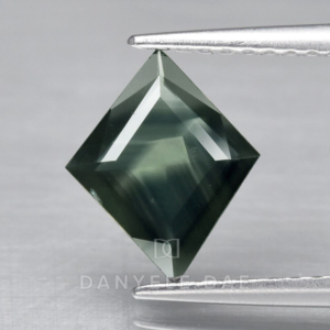 Blue-Green  Lozenge Natural Sapphire
