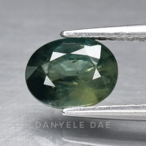 Green-Blue  Oval Natural Sapphire