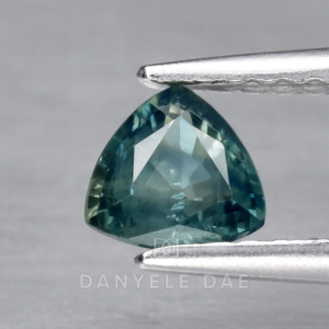 Green-Blue  Trillion Natural Sapphire