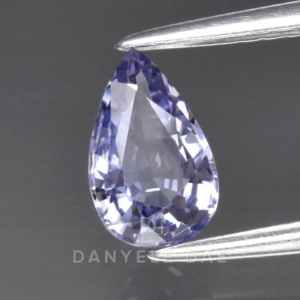 Bluish Violet  Pear Natural Sapphire (Unheated)