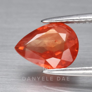 Orange  Pear Natural Sapphire
