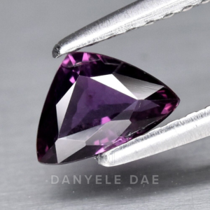 Pinkish Purple  Trillion Natural Sapphire