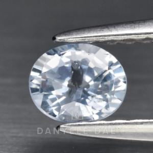 Ice Blue  Oval Natural Sapphire