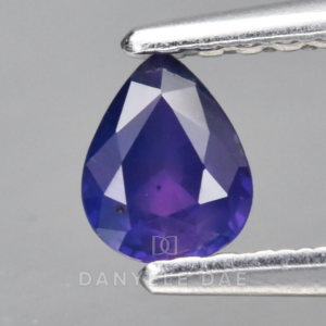 Bluish Purple  Pear Natural Sapphire
