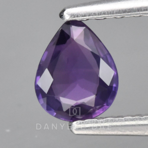 Purple  Pear Natural Sapphire